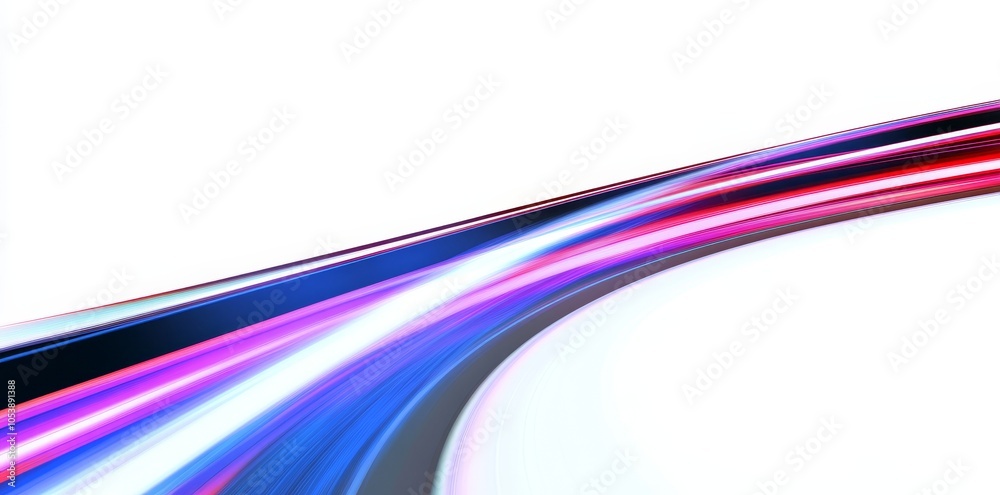 Poster light effect with curved beams of light. technology futuristic dynamic motion. movement pattern in p