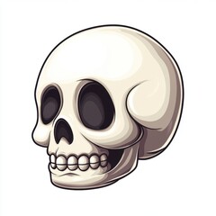 Obraz premium Cute cartoon skull symbol logo icon. The decoration element for Halloween.