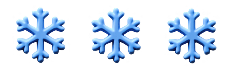 Blue snowflakes on a white background create a winter-themed decorative display