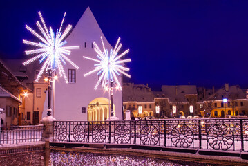 Sibiu; Transylvania, Romania in winter