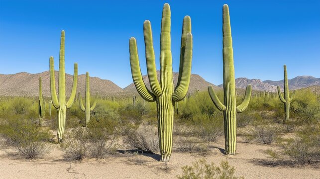Saguaro cactus on Arizona desert