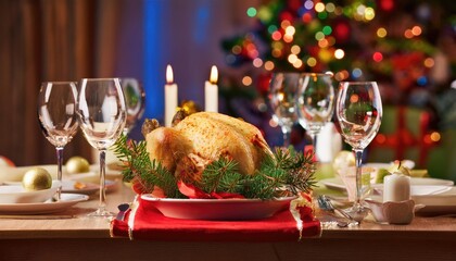 Obraz premium Christmas Feast Table