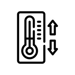 thermometer line icon