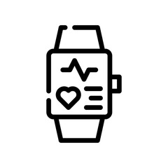 Obraz premium fitness tracker line icon