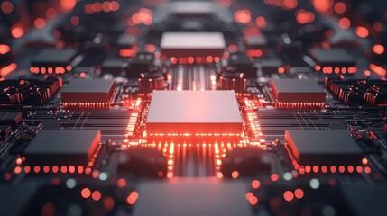 Obraz premium Hightech robotic arms assembling fuel cells in a clean, modern factory, precision engineering, glowing conveyor belts fuel cell production, robotics and technology