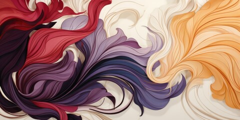 Fototapeta premium Abstract Paper Art with Swirling Layers of Color and Texture