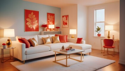 Photo interior modern design room 3d illustration