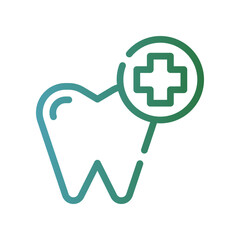 Obraz premium dental care gradient icon