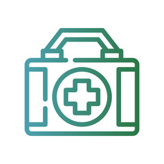 Obraz premium first aid kit gradient icon
