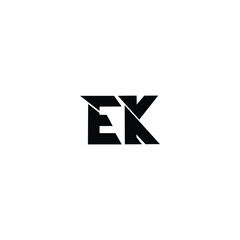 EK monogram logo design letter text name symbol monochrome logotype alphabet character simple logo