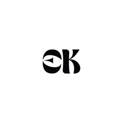 EK monogram logo design letter text name symbol monochrome logotype alphabet character simple logo