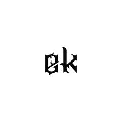 EK monogram logo design letter text name symbol monochrome logotype alphabet character simple logo