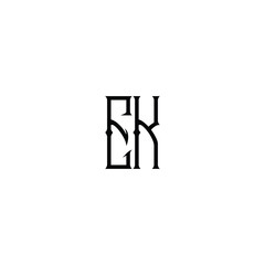 EK monogram logo design letter text name symbol monochrome logotype alphabet character simple logo
