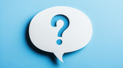 Speech bubble with question sign