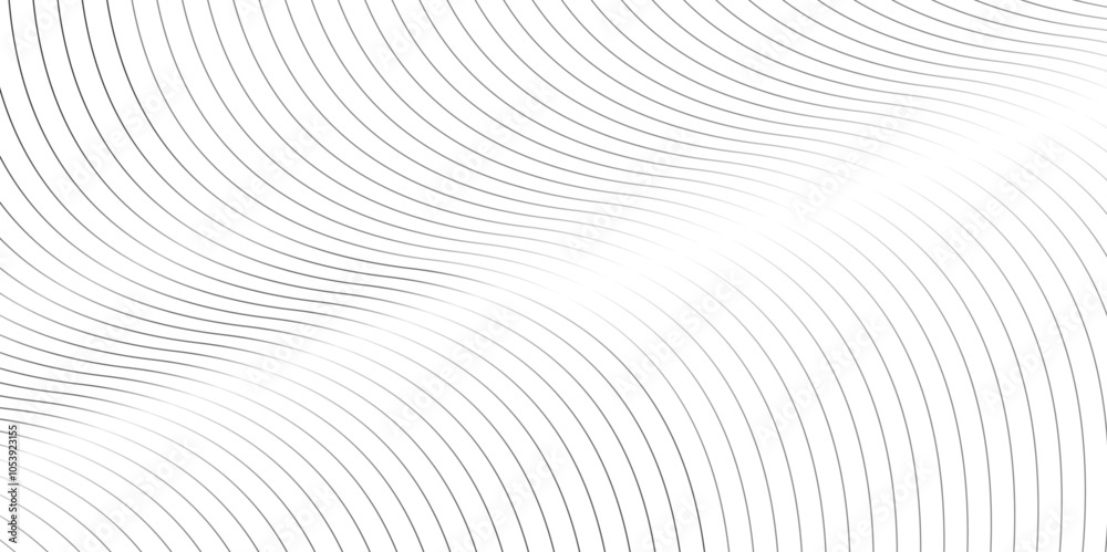 Poster curve wave seamless pattern line texture. abstract white and gray vector wave elegant striped diagon