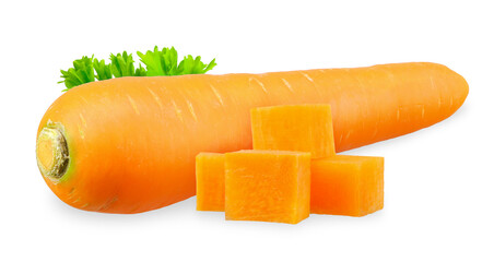 Carrot vegetable isolated on white background.
