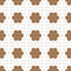 seamless pattern with brown and white circles