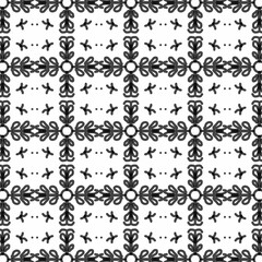 set of black and white frames seamless pattern 