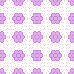 seamless pattern with pink flowers