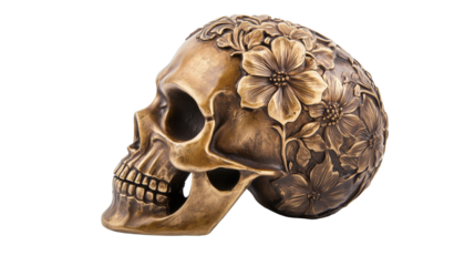 Decorative Skull with Floral Design