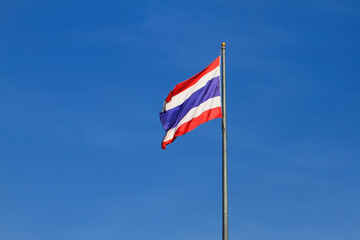 Thailand flags with blue sky