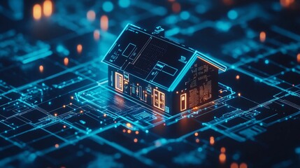 smart home is controlled by AI, which automatically regulates temperature, lighting and other parameters