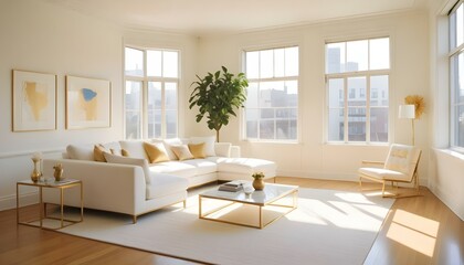 Fototapeta premium Photo interior modern design room 3d illustration