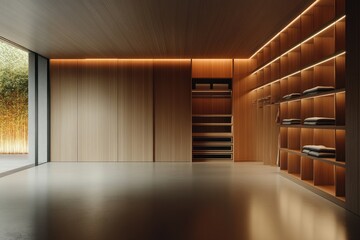 Obraz premium Modern Minimalist Interior with Warm Lighting