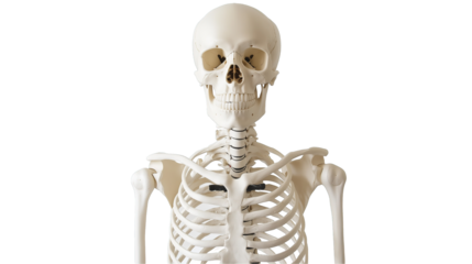 Realistic Human Skeleton Model on Transparent Background