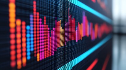Colorful Digital Data Stream in Market Research