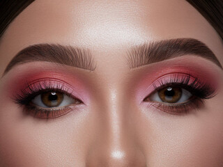 Obraz premium Close up of eye with makeup