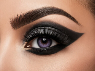Obraz premium Close up of eye with makeup