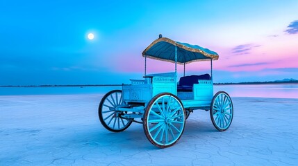 Taj Mahal Under Full Moon Glow