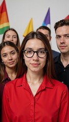 Fototapeta premium LGBTQ circle includes lesbians gays bisexuals transgenders and queers