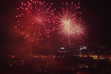 fireworks during new year 