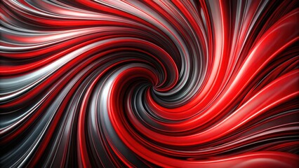 Fototapeta premium Red and black abstract swirling lines with glossy texture for digital backgrounds