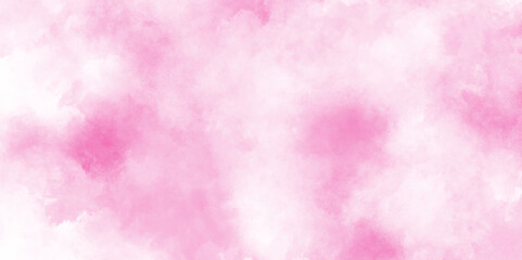 Obraz premium Abstract colorful pink Watercolor background, pink smoke transparent effect overlay Tender pink watercolor, asymmetrical paint smudge textured background in pink aesthetic style.