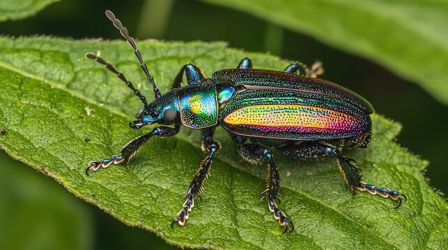 Vibrant Jewel Bug (Chrysocoris stollii) Beetle Showing Iridescent Metallic Colors | Scutelleridae Shield Bug Macro Photography