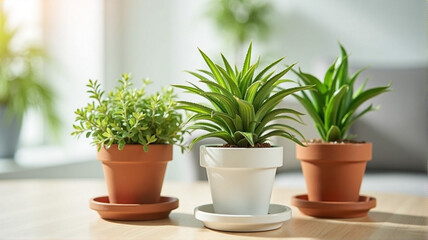 Fototapeta premium plant in a pot on the wall