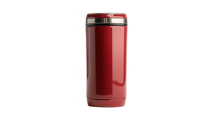 Obraz premium Stylish Red Thermos Bottle for Hot and Cold Beverages
