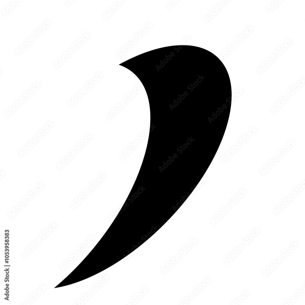 Fototapete quotation marks, isolated black vector icon in the form of a comma, quotation marks. vector eps 10.