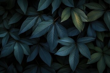 Fototapeta premium Abstract texture of green leaves, a natural background