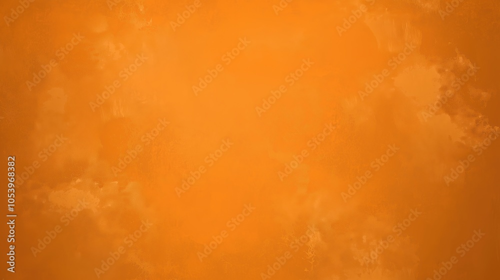 Fototapete A vibrant orange background featuring a solid color with a subtle grunge texture, creating an abstract design element. The design is centrally placed on the canvas, leaving large spaces on both sides 