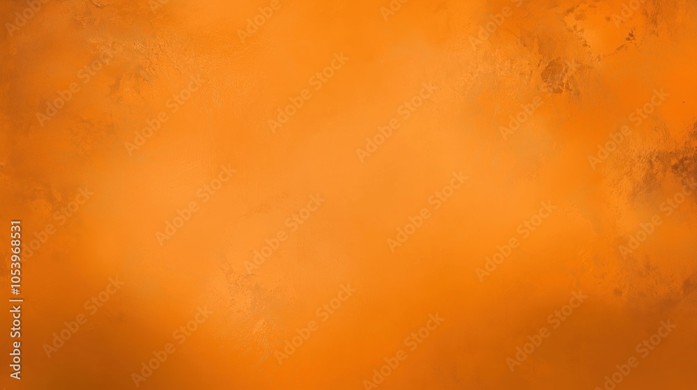 Fototapete A vibrant orange background featuring a solid color with a subtle grunge texture, creating an abstract design element. The design is centrally placed on the canvas, leaving large spaces on both sides 