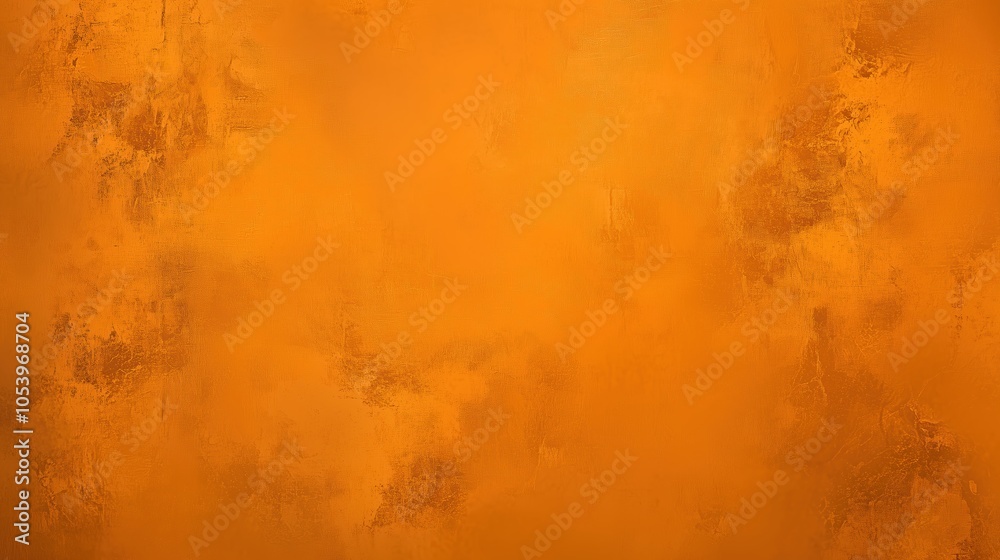 Fototapete A vibrant orange background featuring a solid color with a subtle grunge texture, creating an abstract design element. The design is centrally placed on the canvas, leaving large spaces on both sides 