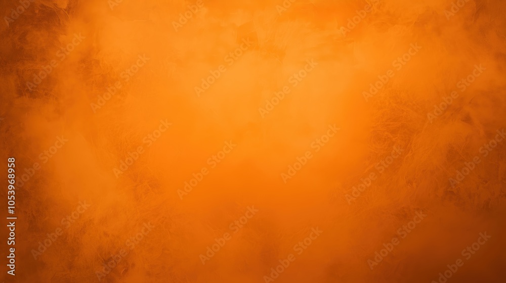 Fototapete A vibrant orange background featuring a solid color with a subtle grunge texture, creating an abstract design element. The design is centrally placed on the canvas, leaving large spaces on both sides 