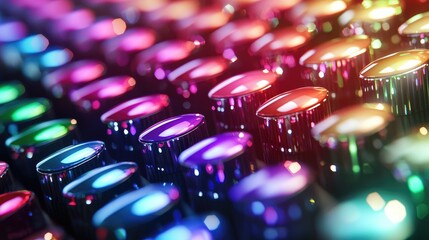 Colorful Nail Polish Display in a Salon Setting