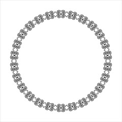 Obraz premium Round frame with Greek meander ornament