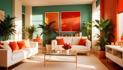 Photo interior modern design room 3d illustration