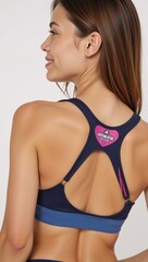 Obraz premium Woman in sporty cut-out sports bra Active Fashion